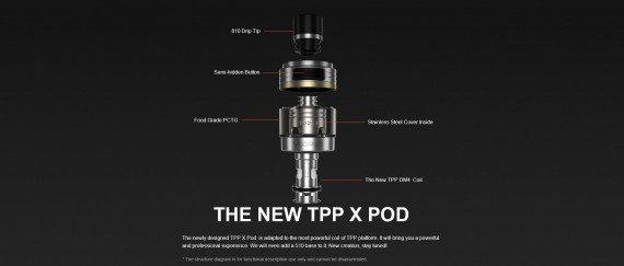 Voopoo TPP X Replacement Pod - Black